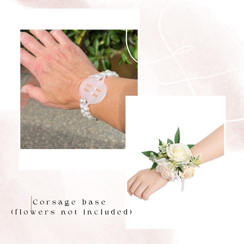 Set of 10 Wrist Corsage Pearl Bracelet Bases - Picture 6 of 6